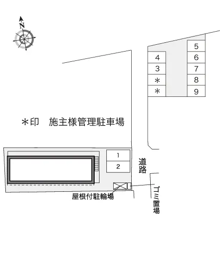 ★手数料０円★磐田市川袋　月極駐車場（LP）